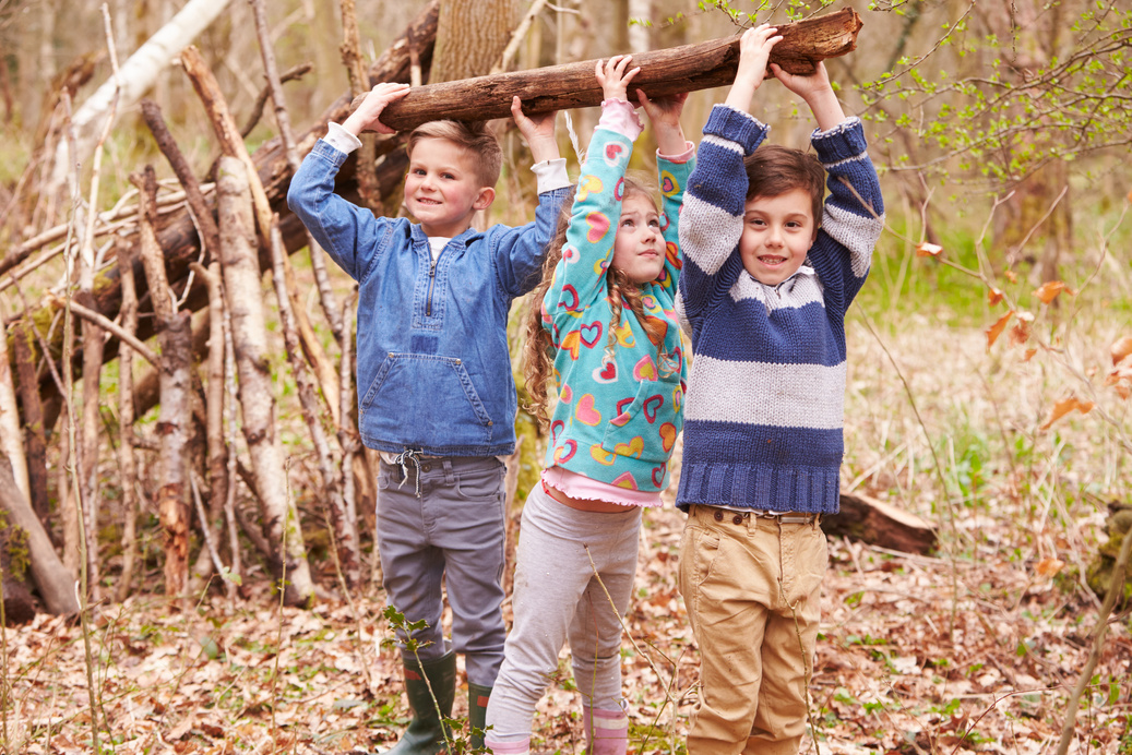 Children Building Camp